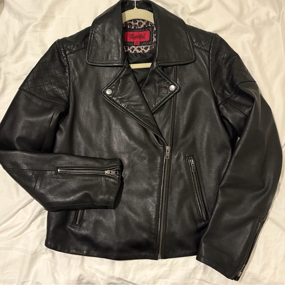 Black Leather Moto Jacket